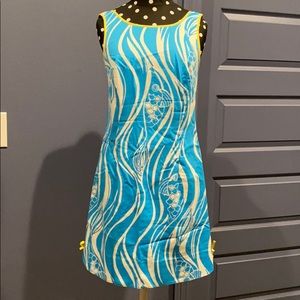 Lilly Pulitzer Blue/Yellow Dress Size 0